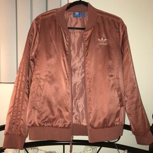Pink adidas bomber jacket